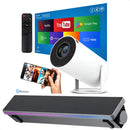 CineBeamPro™ - Mini Proyector 4K Ultra HD + Barra de Sonido Bluetooth de Regalo